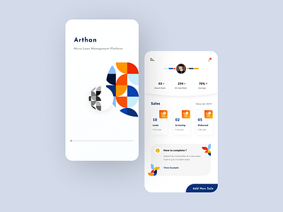 Dash board - Micro loan Management App app design ux