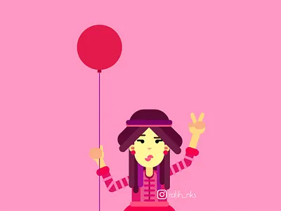 Happy New Year asian asian girl chineese flat design girl character girl illustration graphic design happiness happy birthday happy holidays happy hour happy new year illustration illustration art illustrator imlek day pinky ui ui ux ui design