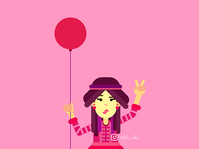 Happy New Year asian asian girl chineese flat design girl character girl illustration graphic design happiness happy birthday happy holidays happy hour happy new year illustration illustration art illustrator imlek day pinky ui ui ux ui design