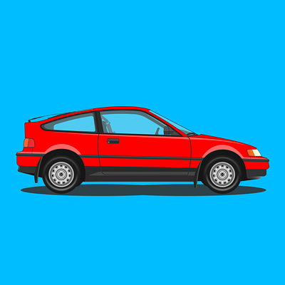 Honda CR-X adobe adobe illustrator car crx si design honda illustration vector vector illustration