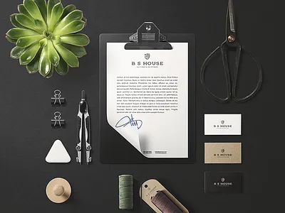 Stationery Concept | B.S. House branding businesscard graphic graphicdesign identity india letterhead logo logodesign stationery typography