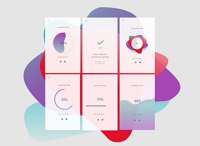 up-loaders app design download figma illustration process ui uiux upload uploader ux wave waves web design