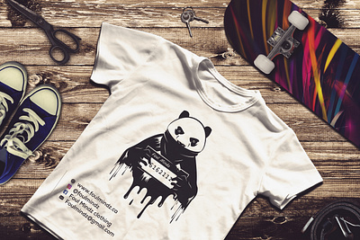 t-shirt brand new logo black branding business corporate corporate identity design icon illustration illustrator logo modern panda pandas pandora photoshop t shirt t shirt design t shirt mockup t shirts vector