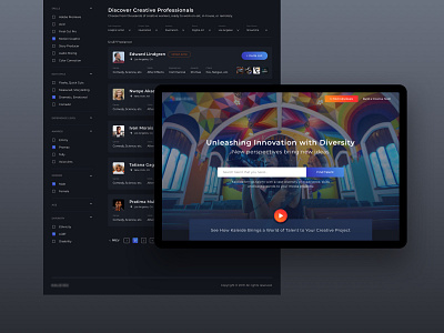 Find Creative Talents and Build a Team Website clean design graphic design illustration typography ui ui design ux ux design website