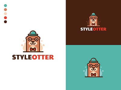 Styleotter animal branding logo mascot mascot logo modern modern logo otter style