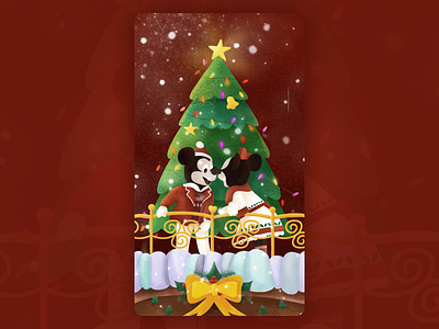 christmas illustration ui