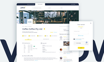 yellow profile app business profile clean design flat icon information architecture layout popup real project template ui ux web website