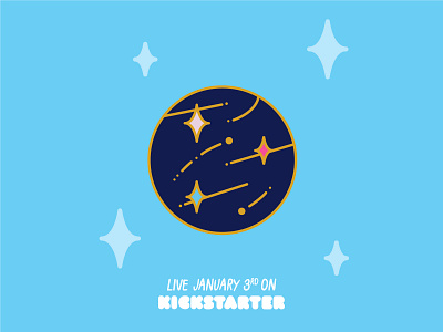 Room with a view adventure blue enamel pin explore illustration kickstarter planet porthole roomwithaview space stars vector