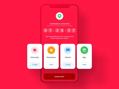 Waiting Screen app card card system cards clean countdown countdown timer ios loading loading screen location map number please wait red simple timer wait waiting waiting screen