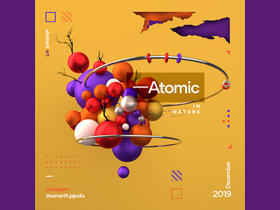 Atomic in nature. adobe adobe photoshop adobexd blender3d blender3dart creative design dailydesign design designs digital dribbble graphic graphics graphicsdesign photoshop poster poster art silver xd