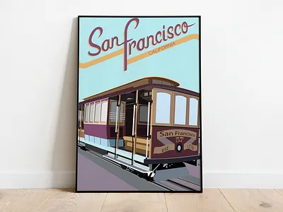 San Francisco Illustration Poster design flat illustration illustrator minimal typography vector