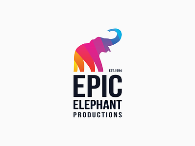 Epic Elephant logo concept animals branding colorful design elephant for sale gradient illustrator logo vector