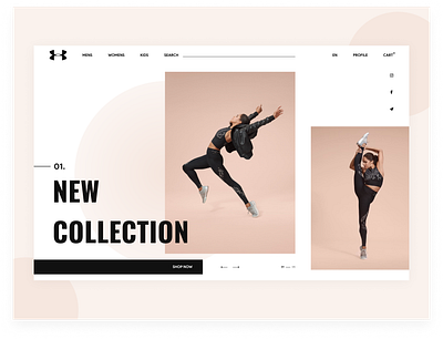 Under Armour Concept cleandesign design ecommerce sport store ui ux uxui webdesign