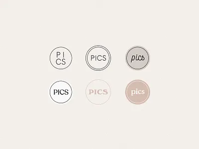 PICS Logo Options branding circle graphicdesign logos typography