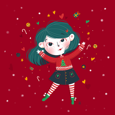 All i want for Christmas is love character christmas christmas spirit cute digital illustration digitalart illustration illustrator ipadpro love procreate procreate art