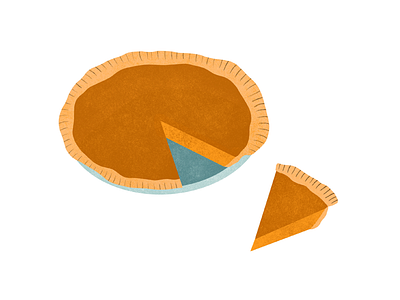 Pumpkin Pie food illustration halloween illustration orange procreate pumpkin pumpkin pie recipe