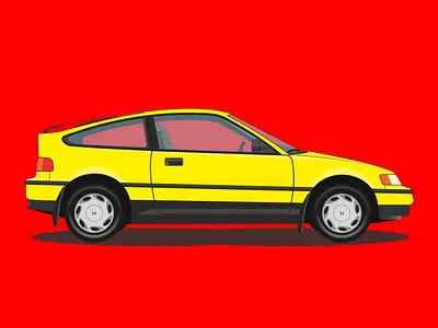 Honda CR-X Si adobe adobe illustrator car crx si design honda illustration vector vector illustration