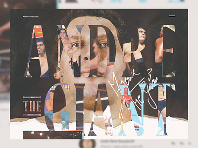 Andre The Giant art direction design ui web design