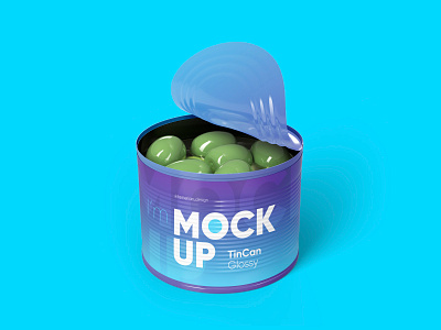 Glossy Tin Can Pack MockUp branding mock up mock up mock ups mock ups mockup mockup psd mockups package package design packaging packaging design