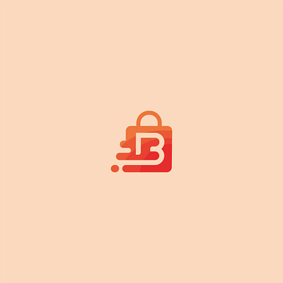 Unique logo for shopping applications. abstract alphabet b business company creative design fashion font graphic label letter logo shop sign symbol template typography unusual vector