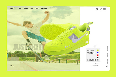 NIKE WEB DESIGN design for sale graphic design sale ui ux web web design website website design