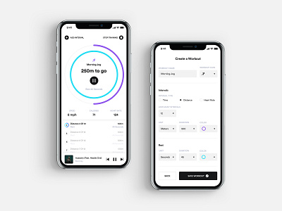 Interval Trainer Mobile App app interval ios mobile mobile app ui