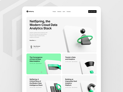 Blog 3d analytics clean data design flat illustration menu minimal ui webdesign white