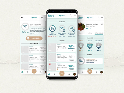 Fabe App UI/UX app design gui probono sustainability ui ux volunteer