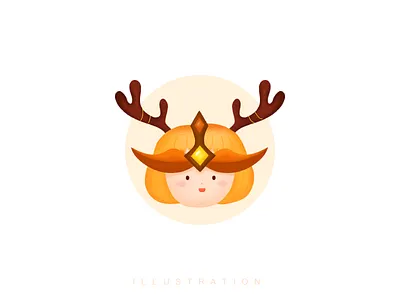 Antler pumpkin head cartoon design illustration illustration art illustrator