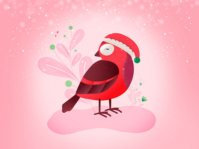 Christmas Bird christmas snow