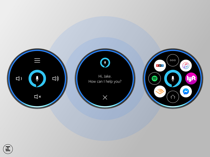 Echo Dot Exploration Concept - Pt. 1 ai alexa amazon amazon echo concept design design inspiration echo echo dot exploration natural language touch touchscreen ui ui inspiration ui trends uiux ux ux inspiration ux trends