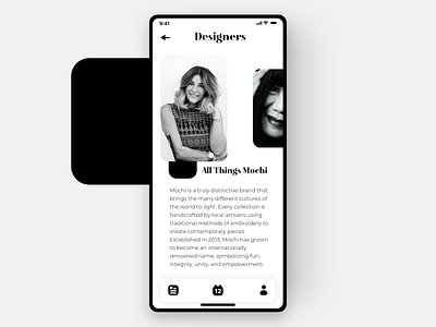 NYFW - Designer page app appdesign clean fashion fashionweek highend mobile app newyork ui ui ux ui design uidesign uidesigner user experience user interface user interface design ux ux design ux designer