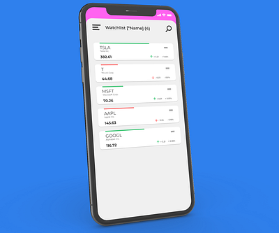 Watchlist app design flat icon mobile typography ui ux