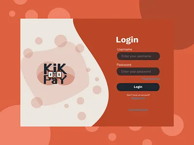 Kikpay Login Desktop app branding design desktop illustration login form login page logo ui vector web