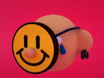 Be Happy 3d character cinema 4d design illustration render