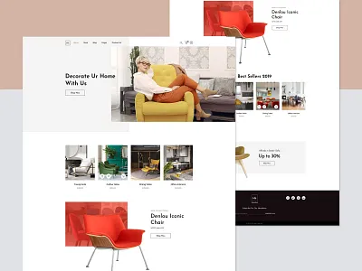 Furniture Minimal Shop business design ecommerce shop furniture design furniture store homepagedesign interaction design interfacedesign ui uidesign uxdesign webdesign webinterface webtemplate