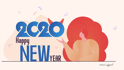 happy new year design illustration vector