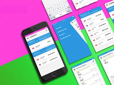 CSI Finance App app branding design flat mobile typography ui ux