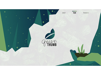 Green Thumb green green logo greenthumb hand illustration plants ui uidesign user interface vector web