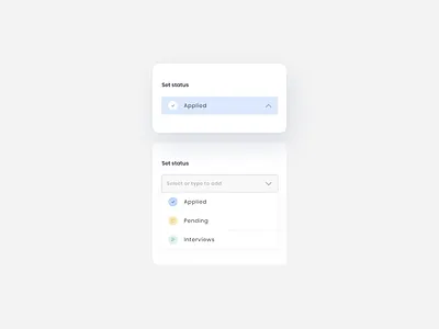 Set status app cards cards ui desktop field icons input box input field job job application mobile state status ui uidesign uiux unfold user experience userinterface ux