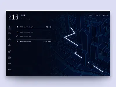 Car dashboard car dashboard clean dashboad dashboard design dashboard ui driving flat interface layout map minimal tesla ui
