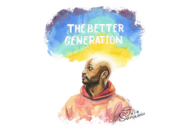 Illustration for t-shirt with PJ Tucker art character design illustration photoshop portrait sketch watercolor