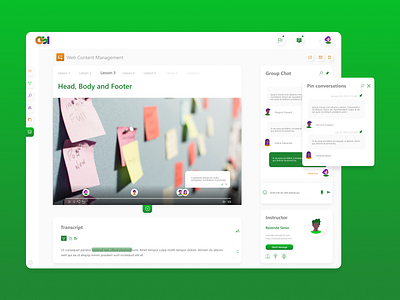 Video course platform - Educational dashboard dashboard design design education website figma ui ux