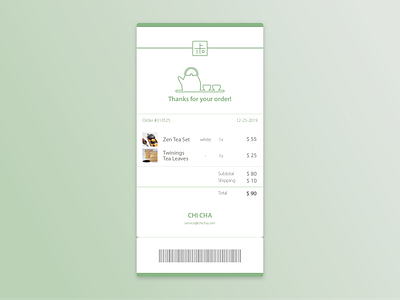 017_Email Receipt design flat icon illustration illustrator ui vector web website