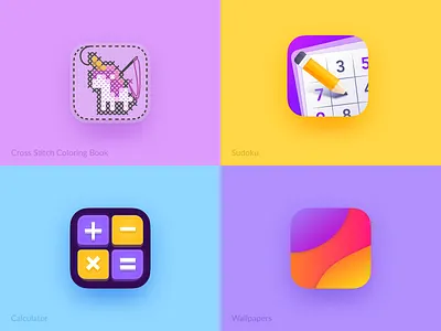 Apps icons app color design icons mobile ui ux