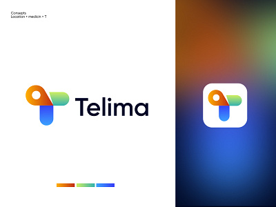 Telima brand brand identity branding location logo agency logo design logo designer logo mark print