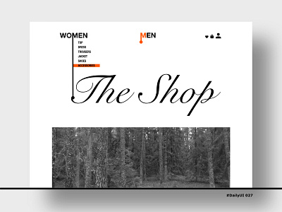 DailyUI027 clothes shop dailyui027 dropdown menu e commerce shop home page