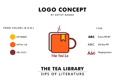 The Tea Library artist banda brand identity branding cafe concept design language designing graphicdesigner illustraion library logo mumbai pune restaurant tea
