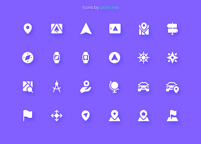 Maps & Navigation Icon Set app design icon icon design icon designs icon set iconography icons icons set illustration maps navigation ui vector