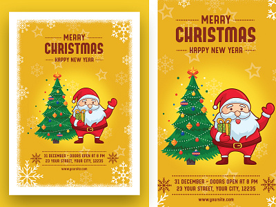 Christmas poster Design christmas christmas card christmas design christmas flyer christmas poster christmas tree creative design flyer design graphicdesign happy new year illustration merrychristmas poster posterdesign santa tree vector xmas